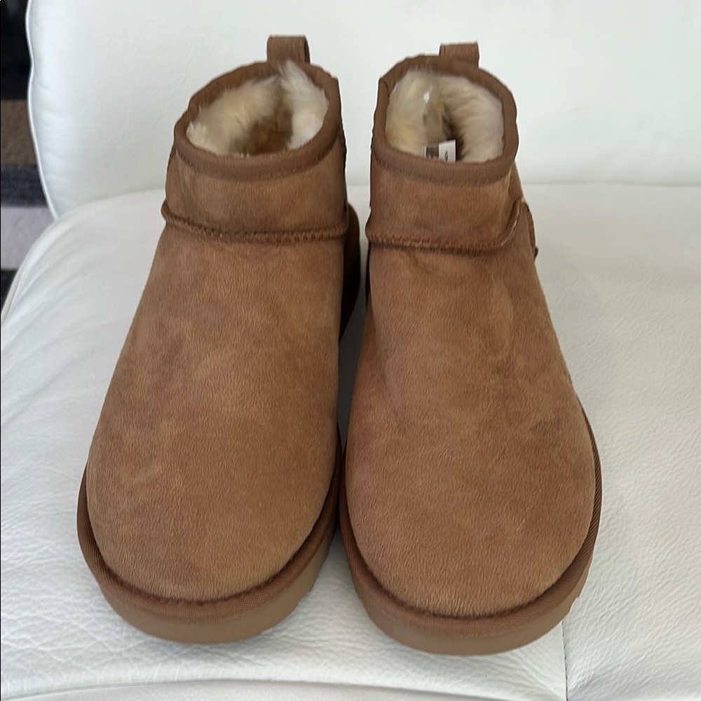 UGG Chestnut Brown Ultra Mini Boots Size 10